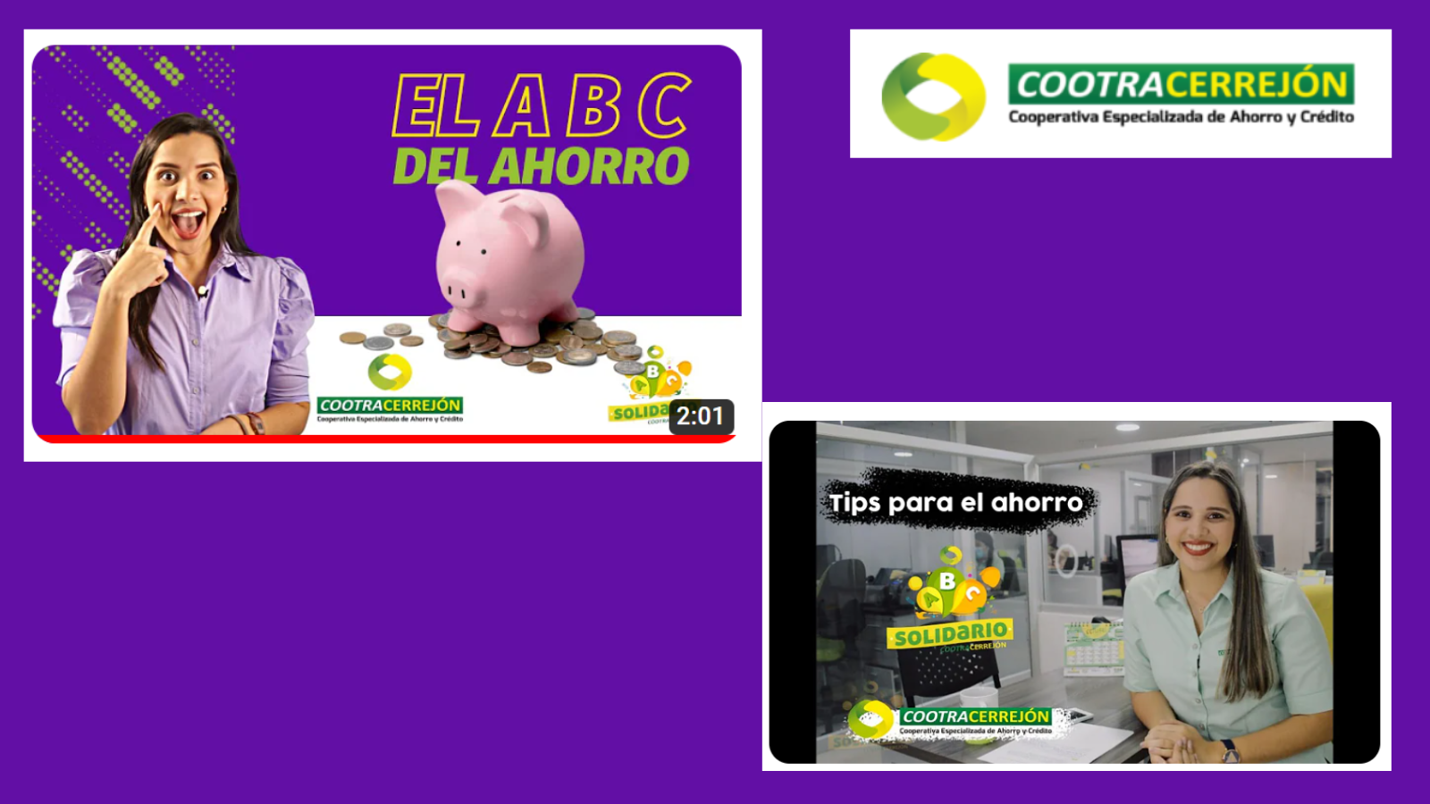 Aprende con el “El ABC del ahorro” y suscríbete a nuestro canal Cootracerrejón TV